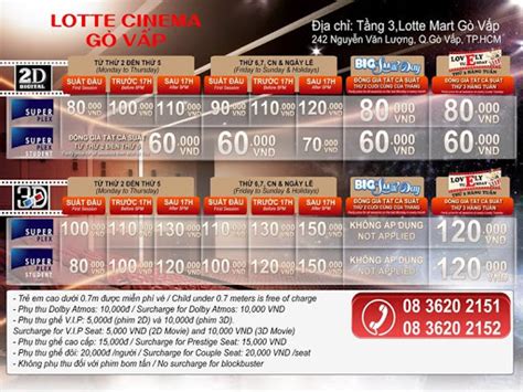Lịch chiếu phim Lotte Gò Vấp .